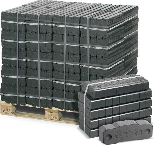 Rekord Braunkohlebriketts 25 kg x 40 Gebinde – 1000 kg Palette