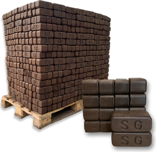 Feuerpracht Premium Torfbriketts 300 kg Palette – Kamin & Ofen | Hergestellt in Ostfriesland