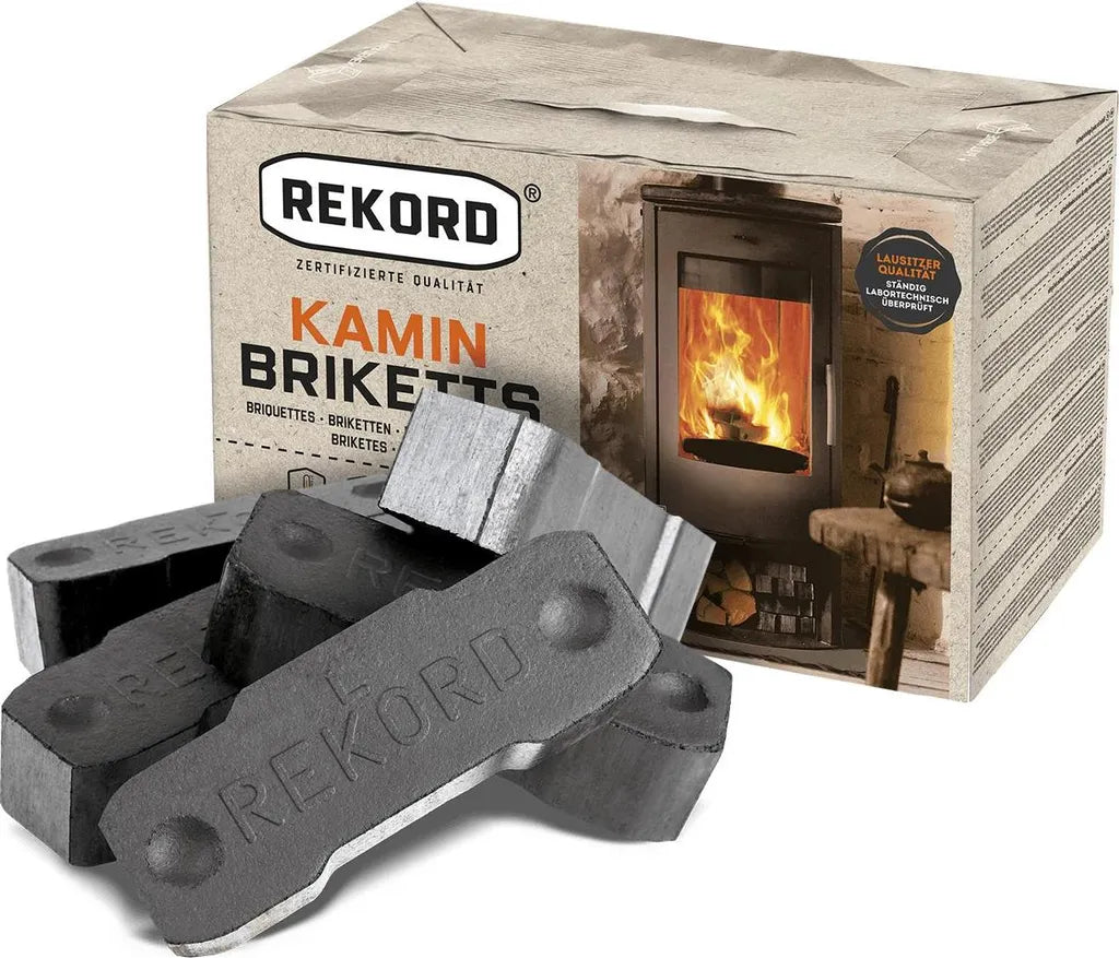 Rekord Braunkohlebriketts 10 kg – 900 kg Palette (90 × 10 kg)