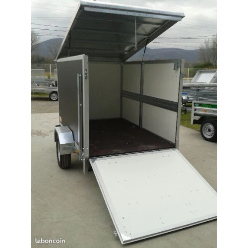Kastenanhänger 207×132×143 cm 500/750 kg mit Ladefläche und Hubdach |